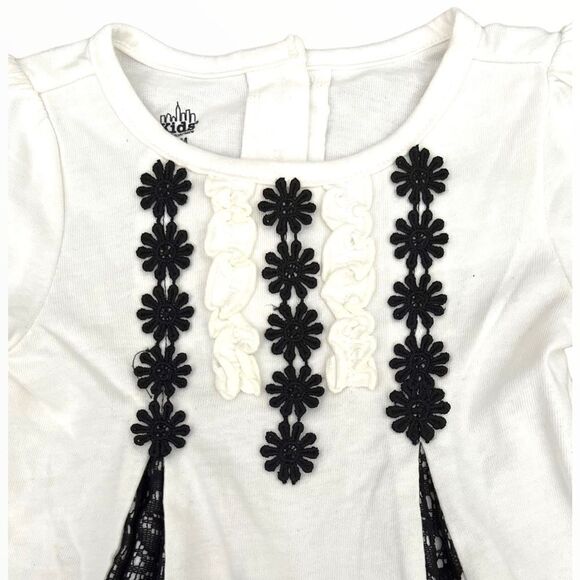 KIDS HEADQUARTERS | Ecru & Black | TUNIC & LEGGINGS SET - Picture 2 of 4